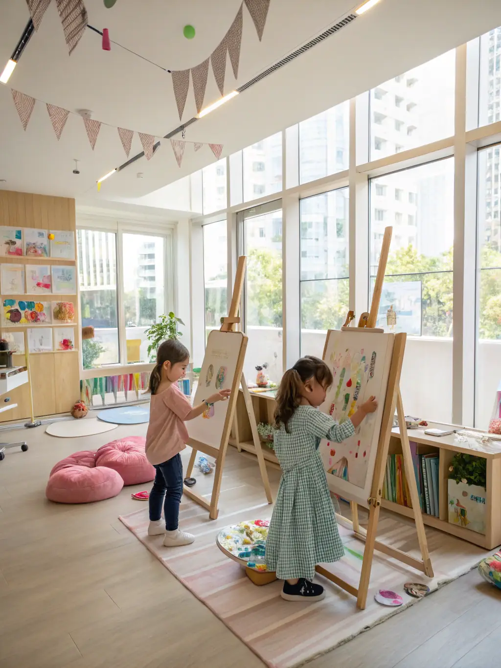 A group of children participating in a hands-on art workshop at the museum, learning about different artistic techniques and creating their own masterpieces.