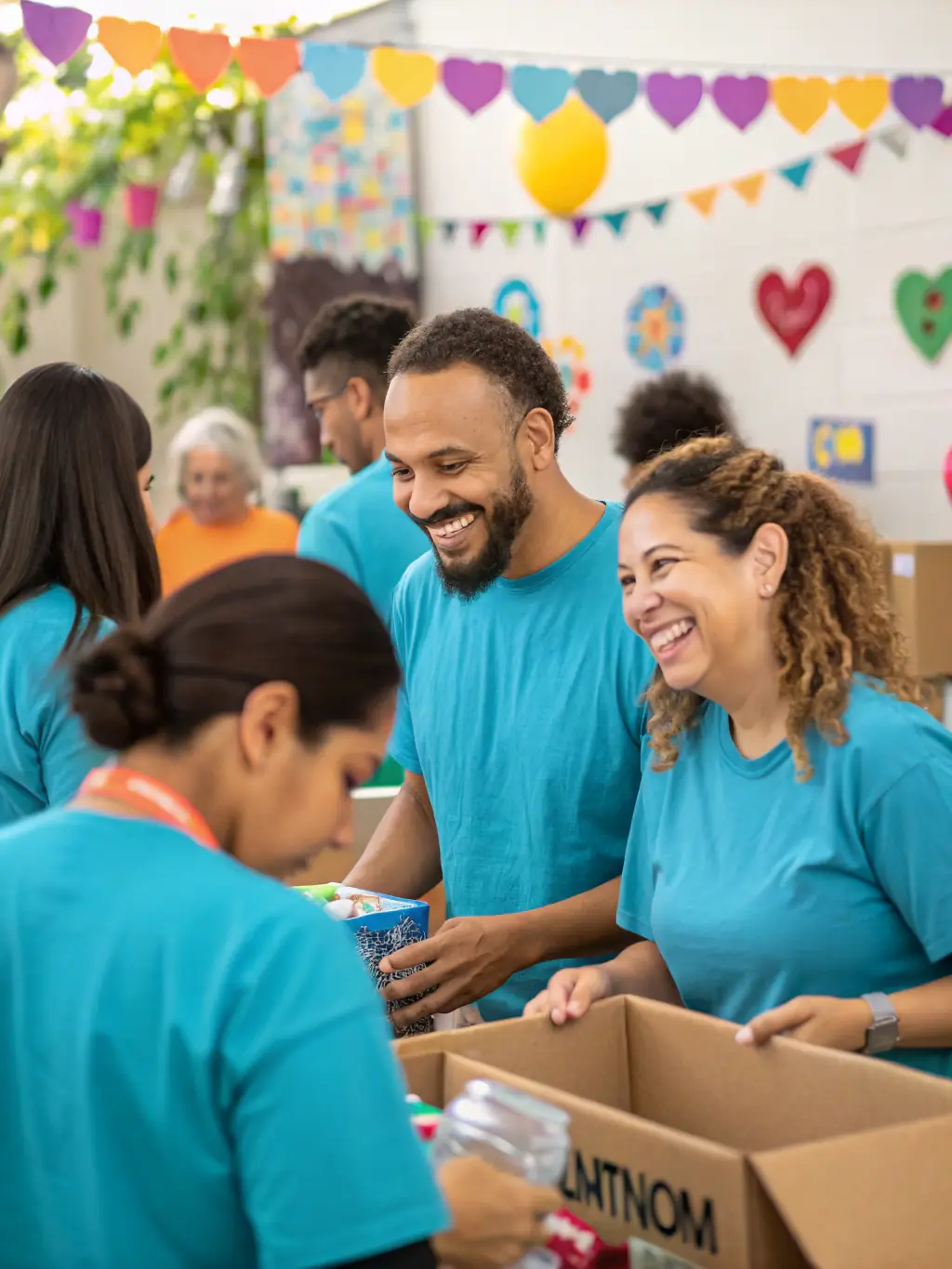A photo of volunteers assisting with a museum event, showcasing their dedication and involvement in supporting the museum's mission and activities.